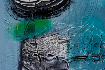 Wave texture of multicolor abstract acrylic contemporary art craquelure 