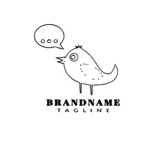 bird logo concept icon design template black isolated vector illustration