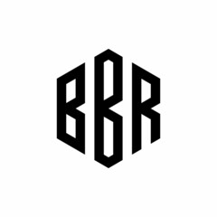 BBR Initial three letter logo hexagon