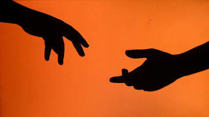 silhouette of hand