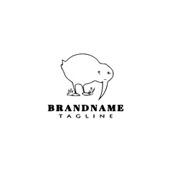 bird logo icon design template black isolated vector illustration