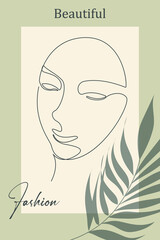 Surreal Faces Continuous line, drawing of set faces and hairstyle, fashion concept, woman beauty minimalist, vector illustration pretty sexy. Contemporary portrait