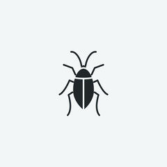 Cockroach vector icon illustration sign