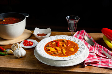 Delicious Hungarian-style goulash soup