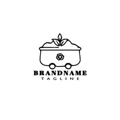 biodegradable logo cartoon icon design template black isolated flat illustration