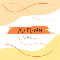 Autumn Sale banner. Vector illustration	
