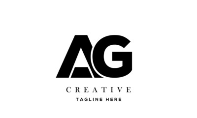 creative letter AG logo design templates