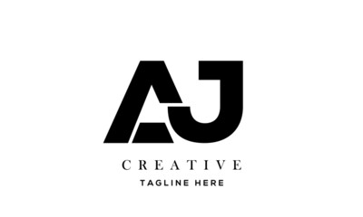 creative letter AJ logo design templates