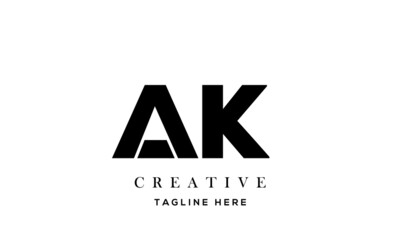 creative letter AK logo design templates