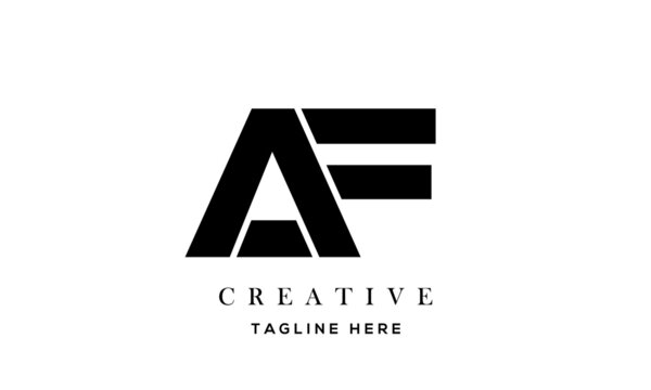 creative letter AF logo design templates
