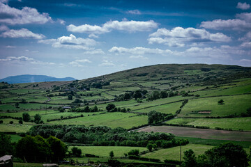 Fototapeta na wymiar Country vista in Northern Ireland, County Down. 