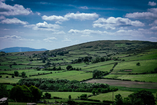 Country vista in Northern Ireland, County Down. 
