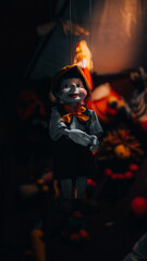 Fototapeta na wymiar circus puppet, Pinocchio nightmare