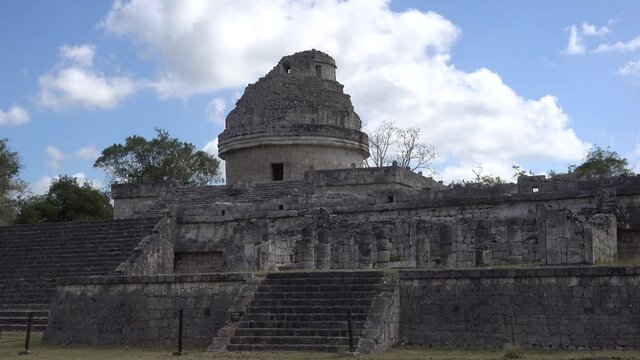 The Observatory Mayan ruins at Chichen Itza, Yucatan, Mexico.