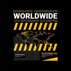 Obraz premium Worldwide writing design, suitable for screen printing t-shirts, clothes, jackets and others