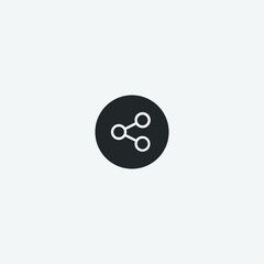 Obraz premium Share vector icon illustration sign