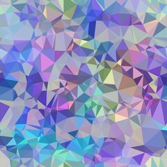 Obraz premium Seamless iridescent triangle pattern for surface pattern print. High quality illustration. Blue and purple holographic vivid trendy swatch. Funky contemporary graphic tile for background or textile.
