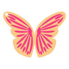 Butterflies spring, Easter black silhouettes. Earrings cut files templates on white background