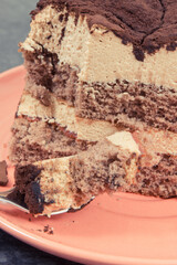 Tasty tiramisu cake for different occasions. Delicious dessert