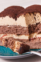 Tiramisu cake for different occasions. Delicious dessert