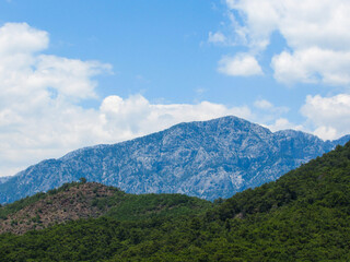 Naklejka na ściany i meble mountain landscape with blue sky