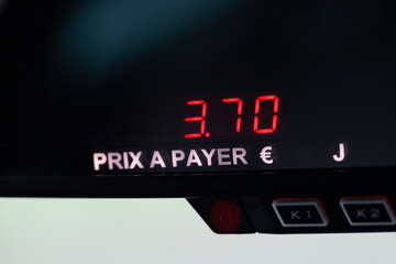 taximètre taxi prix à payer 3,70€