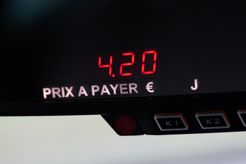 Compteur taxi à payer 4,20€