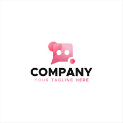 Chat Logo Gradient Brand For Company