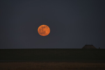 Vollmond Deich Westerhever