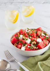 Watermelon Feta and Mint Salad