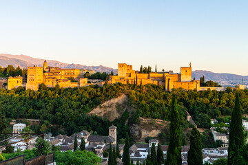 Obraz premium View of the Alhambra in Granada in Spain