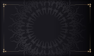 Black background with golden greek pattern