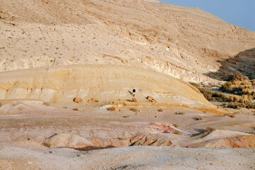 Avdat National Park in the Negev Desert. It also known as Abdah and Ovdat and Obodat, is a site of a ruined Nabataean city, important on the Incense Route, during 700 years. Israel, 2008 - obrazy, fototapety, plakaty