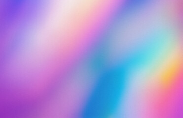 Abstract pastel holographic blurred grainy gradient background texture. Colorful digital grain soft noise effect pattern. Lo-fi multicolor vintage retro design. - obrazy, fototapety, plakaty