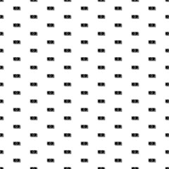 Square seamless background pattern from geometric shapes. The pattern is evenly filled with big black money bundle symbols. Vector illustration on white background