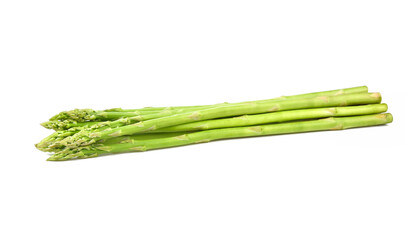 Fototapeta premium Heap of Asparagus on white background