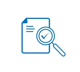 Quality check icon design. Quality check icon outline style design. compliance icon, quality check line sign. Vector illustration.