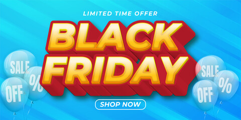 Editable text effect - Black friday text style suitable for promotion sale