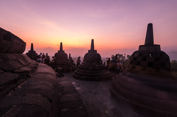 Borobudur, or Barabudur is a 9th-century Mahayana Buddhist temple in Central Java