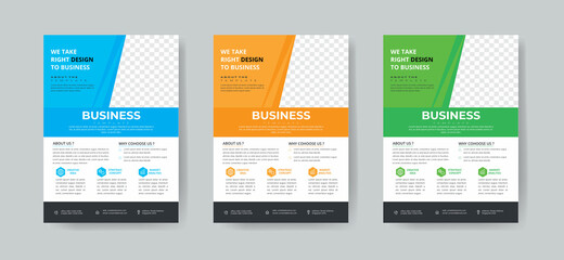 Business flyer template vector design, Flyer Template Geometric shape used for business layout design Template 