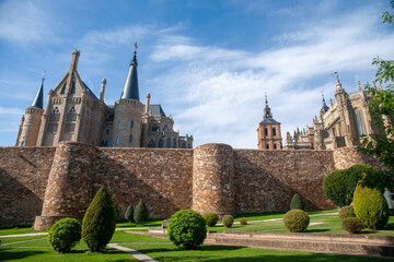 Obraz premium antigua muralla romana de la ciudad de Astorga, España