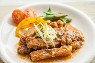 豚ロースねぎ味噌ソテー