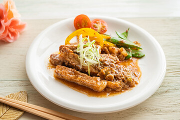 豚ロースねぎ味噌ソテー