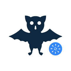 Animal, contagious, coronavirus icon. Simple editable vector illustration.