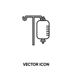 Saline vector icon. Modern, simple flat vector illustration for website or mobile app.Iv bag or blood bag symbol, logo illustration. Pixel perfect vector graphics	