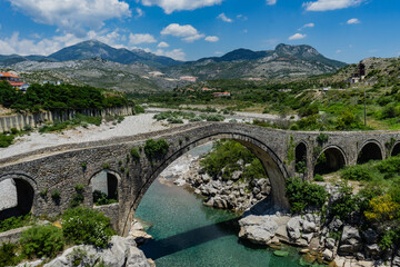 Fototapeta na wymiar Old bridge Mesi in Albania