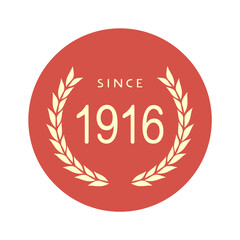 since 1916 year symbol