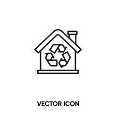 Eco home vector icon. Modern, simple flat vector illustration for website or mobile app.Ecology home or green home symbol, logo illustration. Pixel perfect vector graphics	