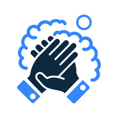Coronavirus, clean, hands icon. Simple editable vector illustration.