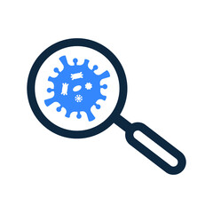 Coronavirus, research icon. Simple editable vector illustration.